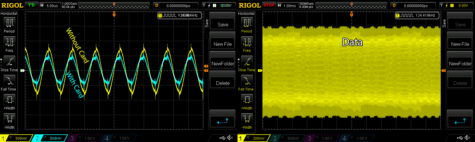Oscilloscope side-by-side image